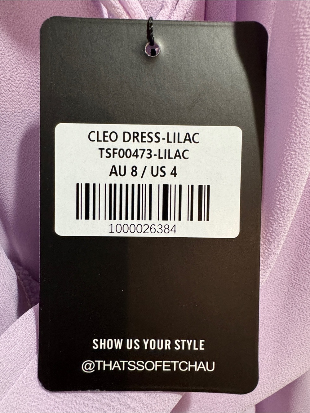 That’s So Fetch Cleo Plunge Cowl Neck Mini Dress - Lilac - Picture 6 of 6